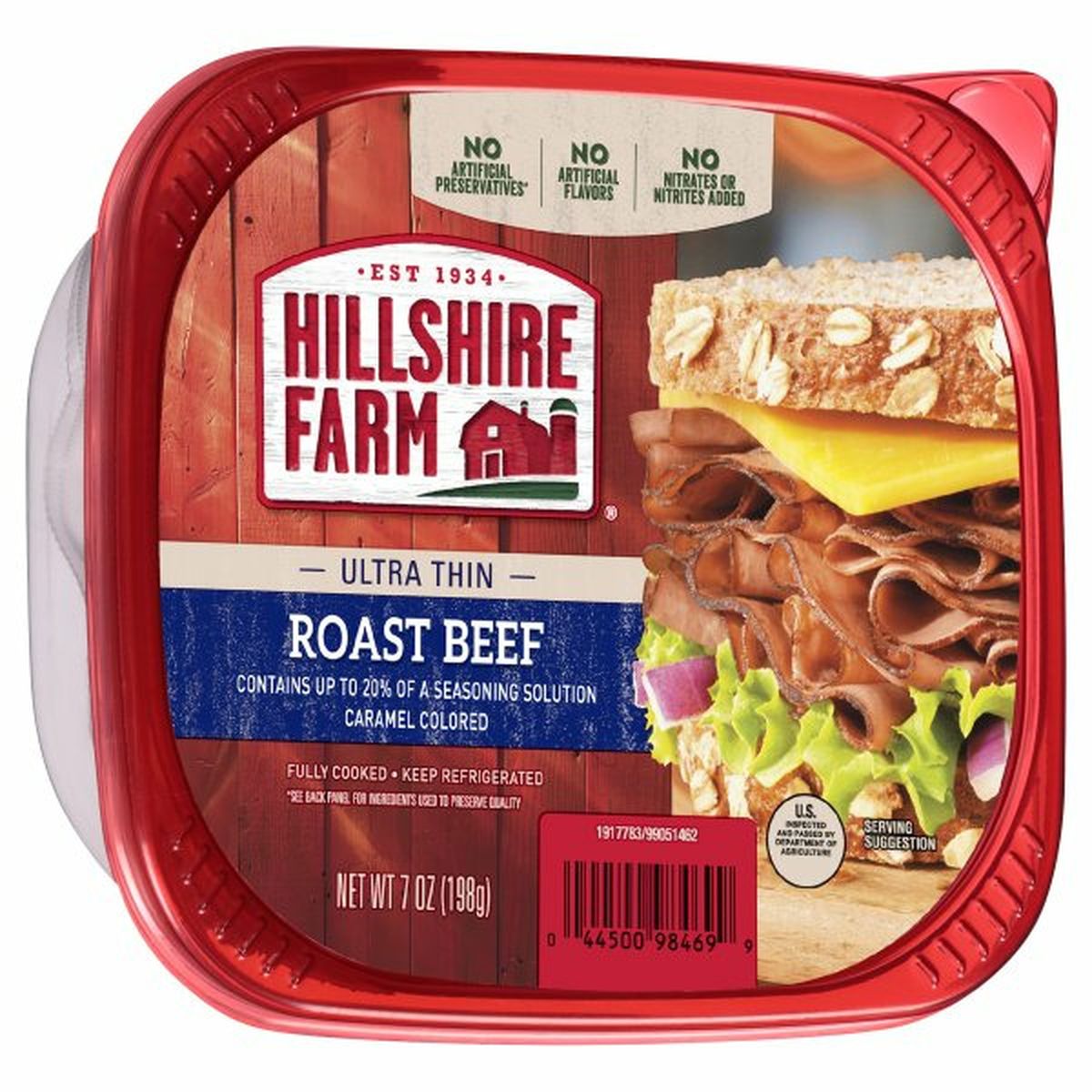 Calories in Hillshire Farm Ultra Thin Roast Beef Lunch Meat