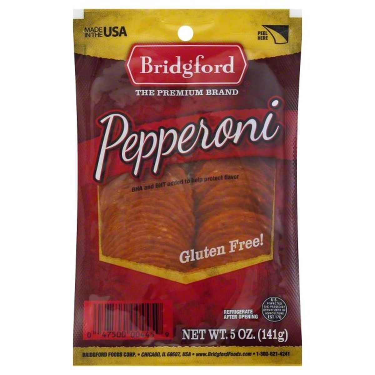 Calories in Bridgford Pepperoni