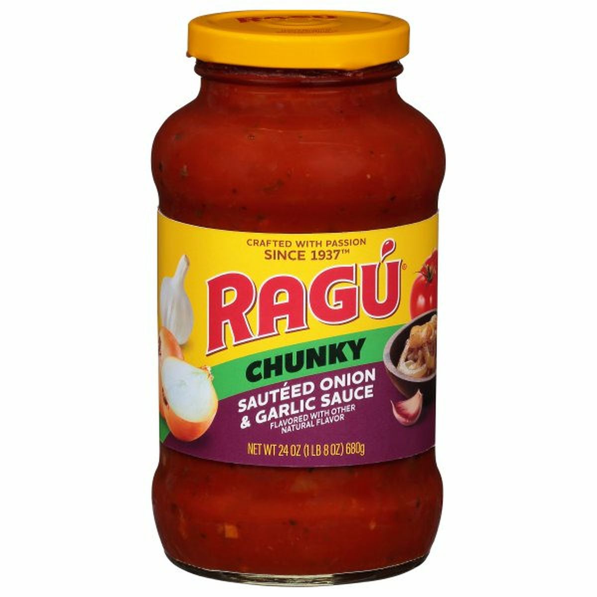 Calories in Ragu Sauce, Chunky, Sauteed Onion & Garlic
