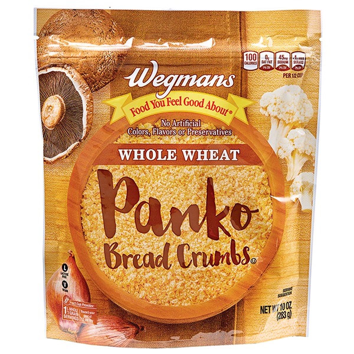Calories in Wegmans Bread Crumbs, Whole Wheat, Panko