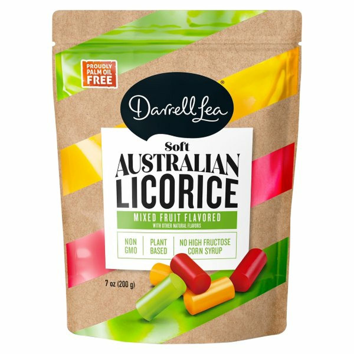 Calories in Darrell Lea Australian Licorice, Mixed Fruit Flavored, Soft
