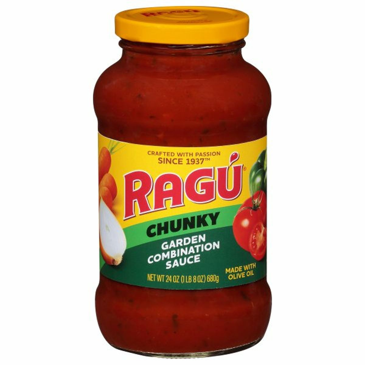 Calories in Ragu Sauce, Chunky, Garden Combination