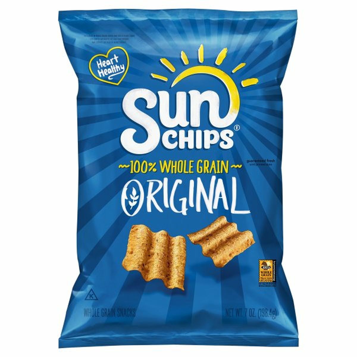 Calories in Sun Chips Whole Grain Snacks, Original