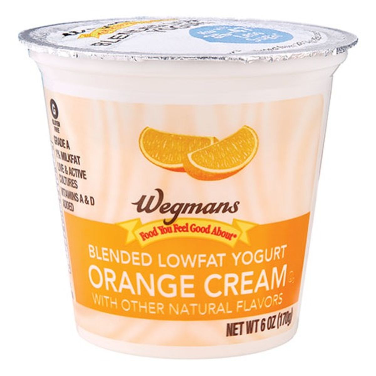 Calories in Wegmans Lowfat Blended Orange Cream Yogurt