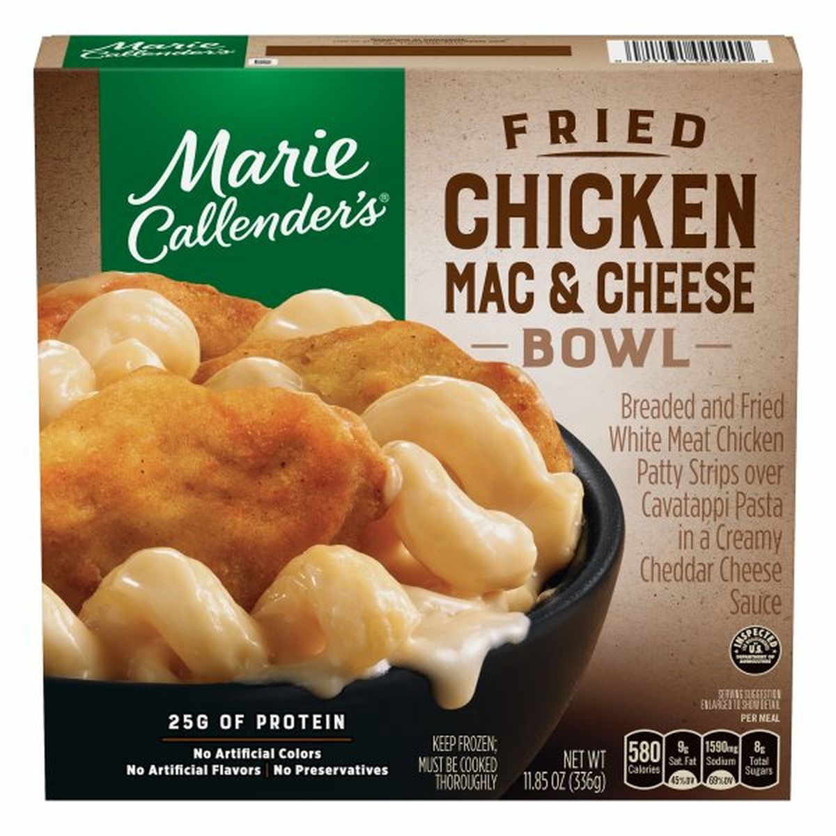 Calories in Marie Callender's Mac & Cheese Bowl, Fried Chicken