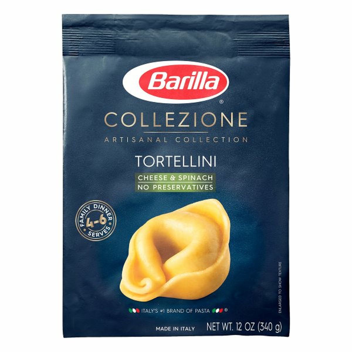 Calories in Barillas Collezione Tortellini, Cheese & Spinach
