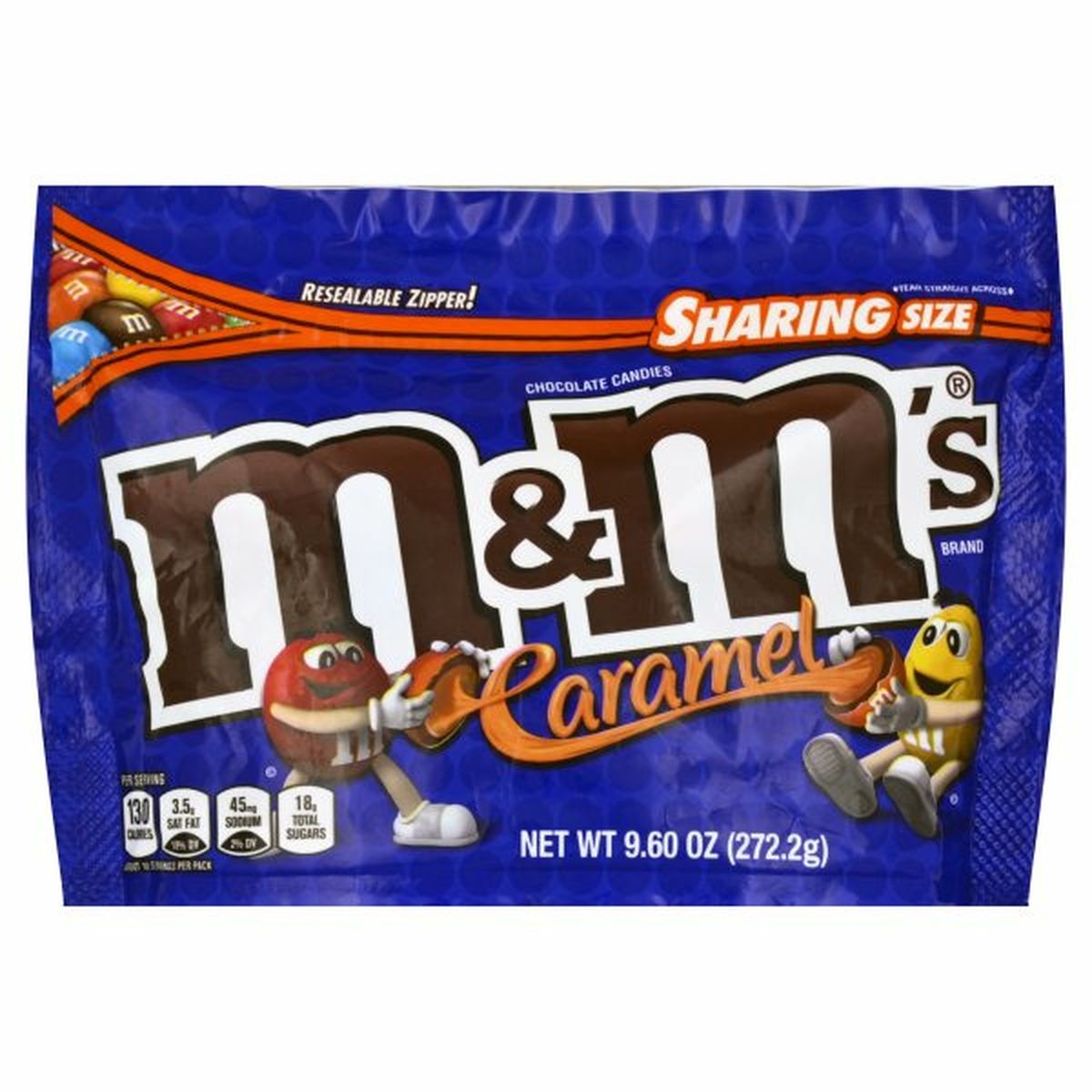 Calories in M&M's Chocolate Candies, Caramel, Sharing Size