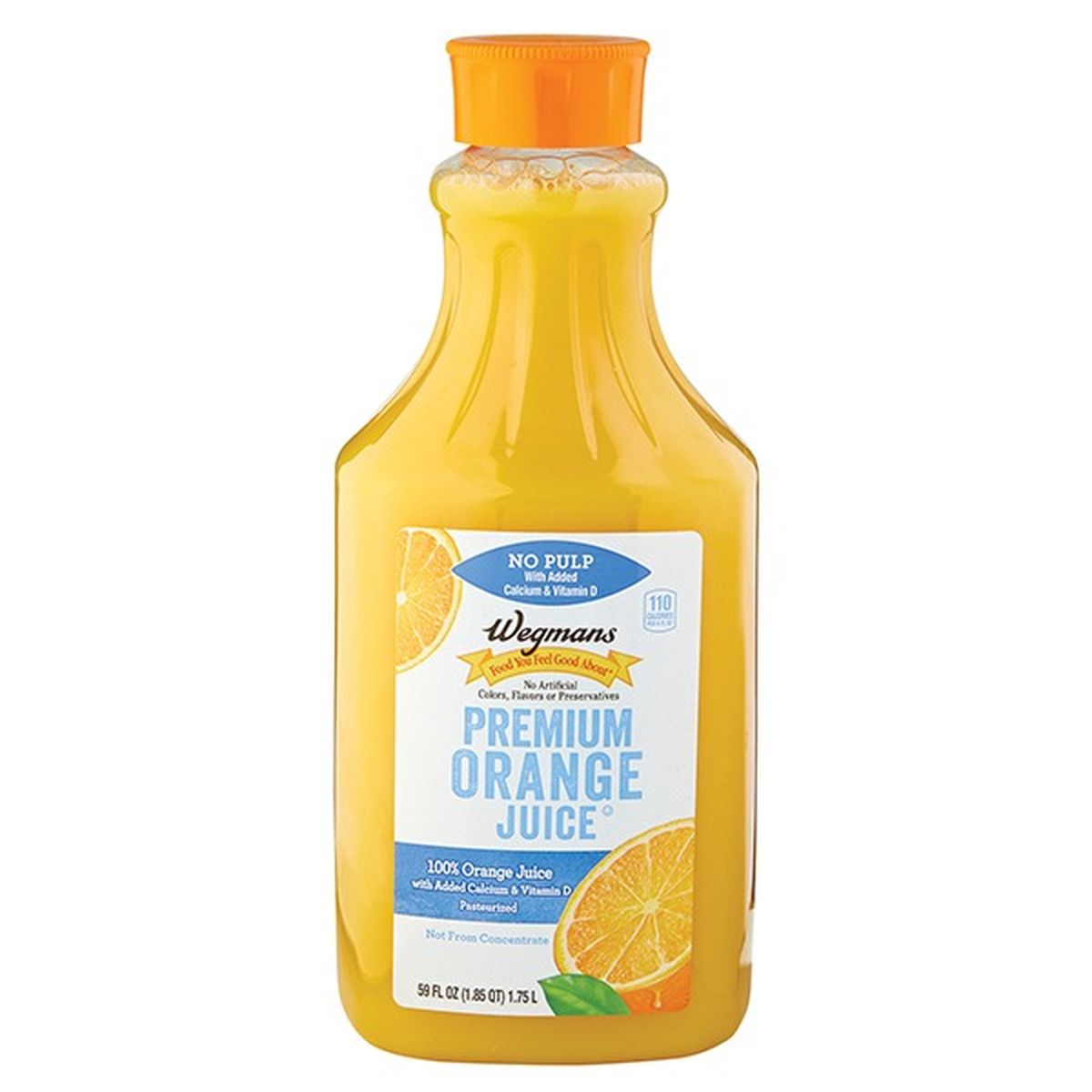 Calories in Wegmans Premium  Orange Juice, With Calcium & Vitamin D, No Pulp