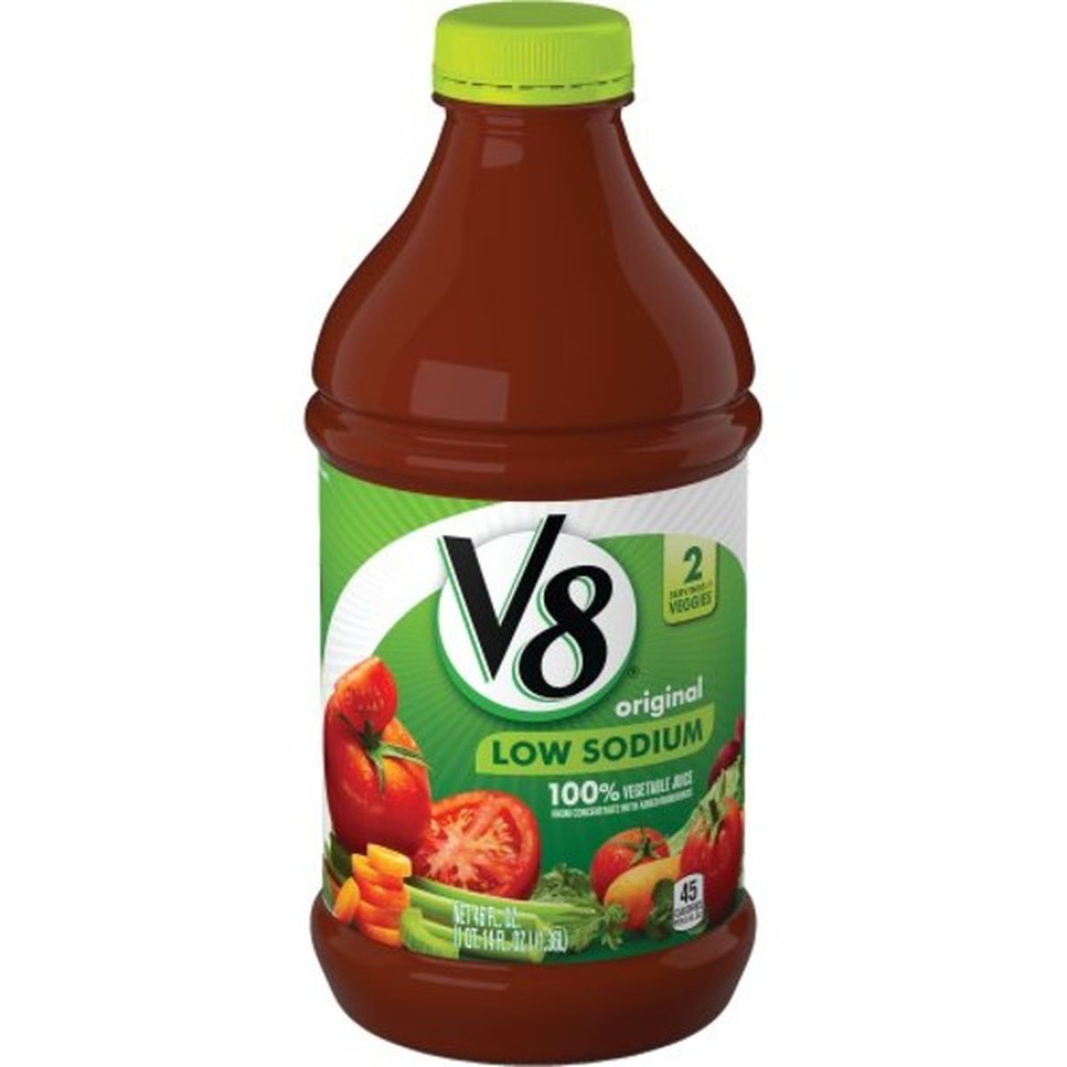 Calories in V8s 100% Vegetable Juice 100% Vegetable Juice 100% Vegetable Juice, Low Sodium