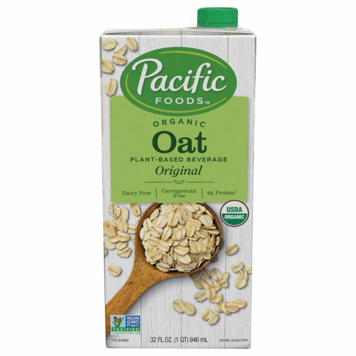 Calories in Pacific Plant-Based Beverage, Organic, Oat, Original