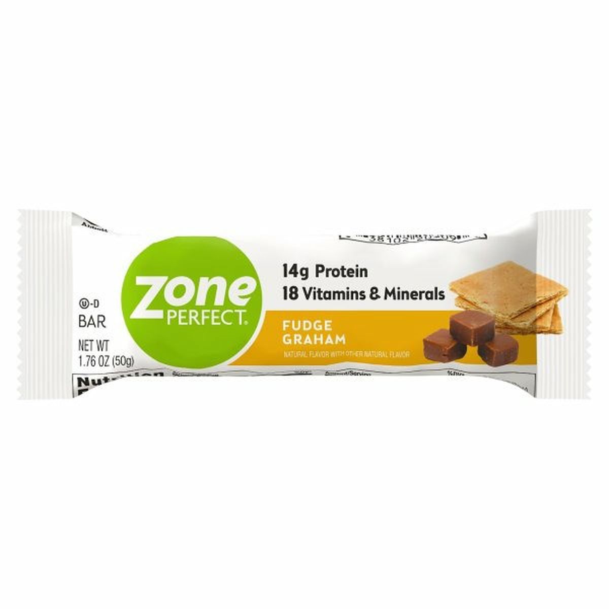 Calories in ZonePerfect Nutrition Bar, Fudge Graham