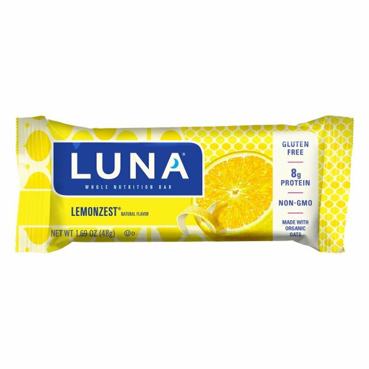 Calories in Luna Nutrition Bar, Whole, Lemonzest