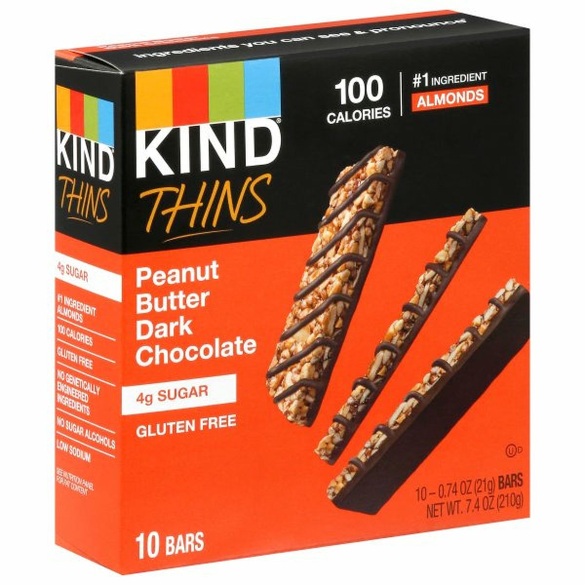 Calories in KIND Thins Bars, Peanut Butter Dark Chocolate