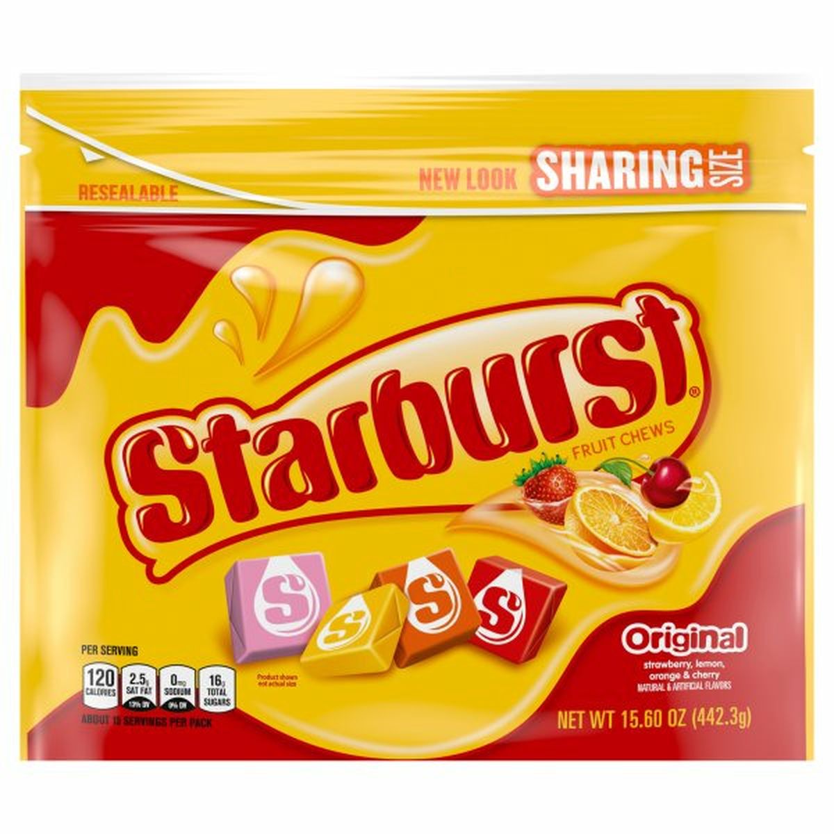 Calories in Starburst Original Chewy Candy Stand Up Pouch