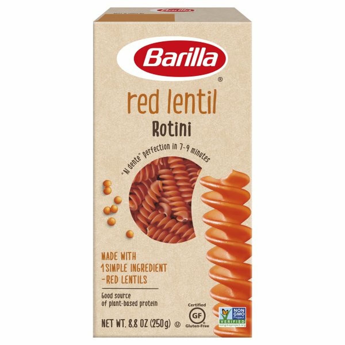 Calories in Barillas Rotini, Red Lentil
