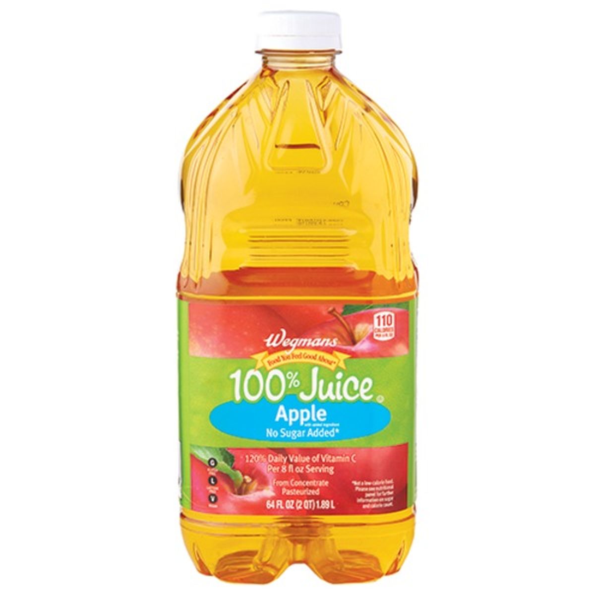 Calories in Wegmans 100% Juice, Apple, No Sugar Added*