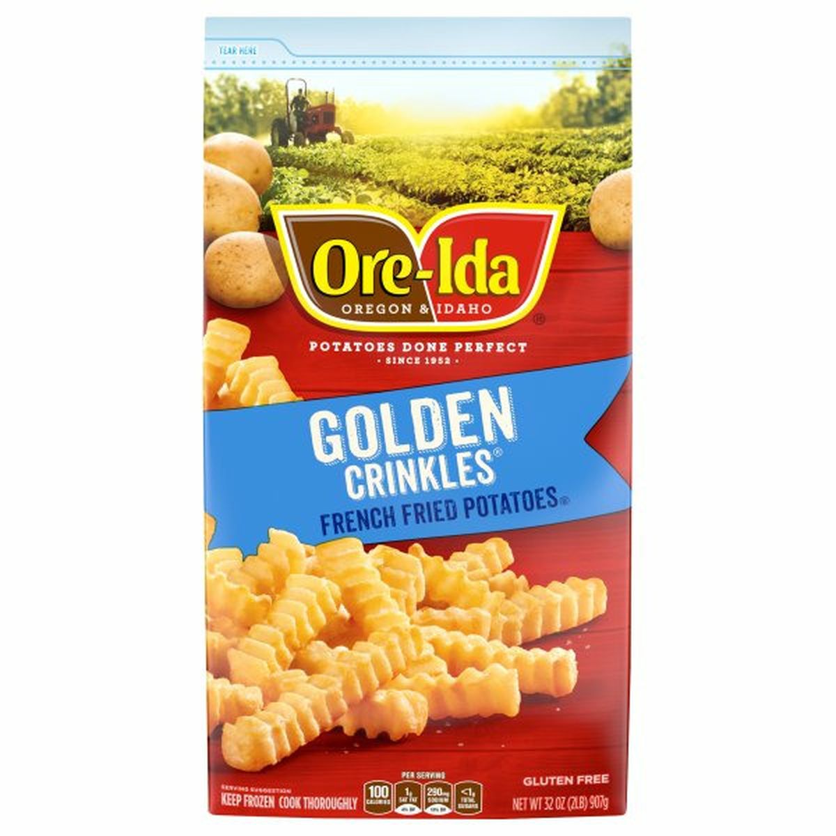 Calories in Ore-Ida Crinkles, Golden