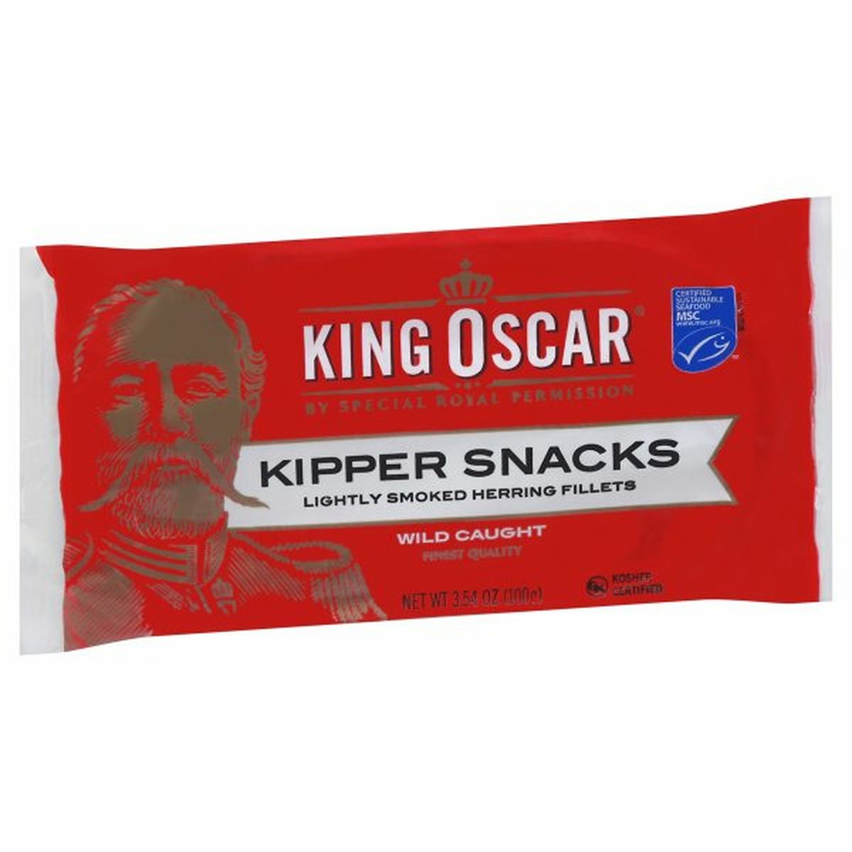 Calories in King Oscar Kipper Snacks, Wild Caught, Lightly Smoked Herring Fillets