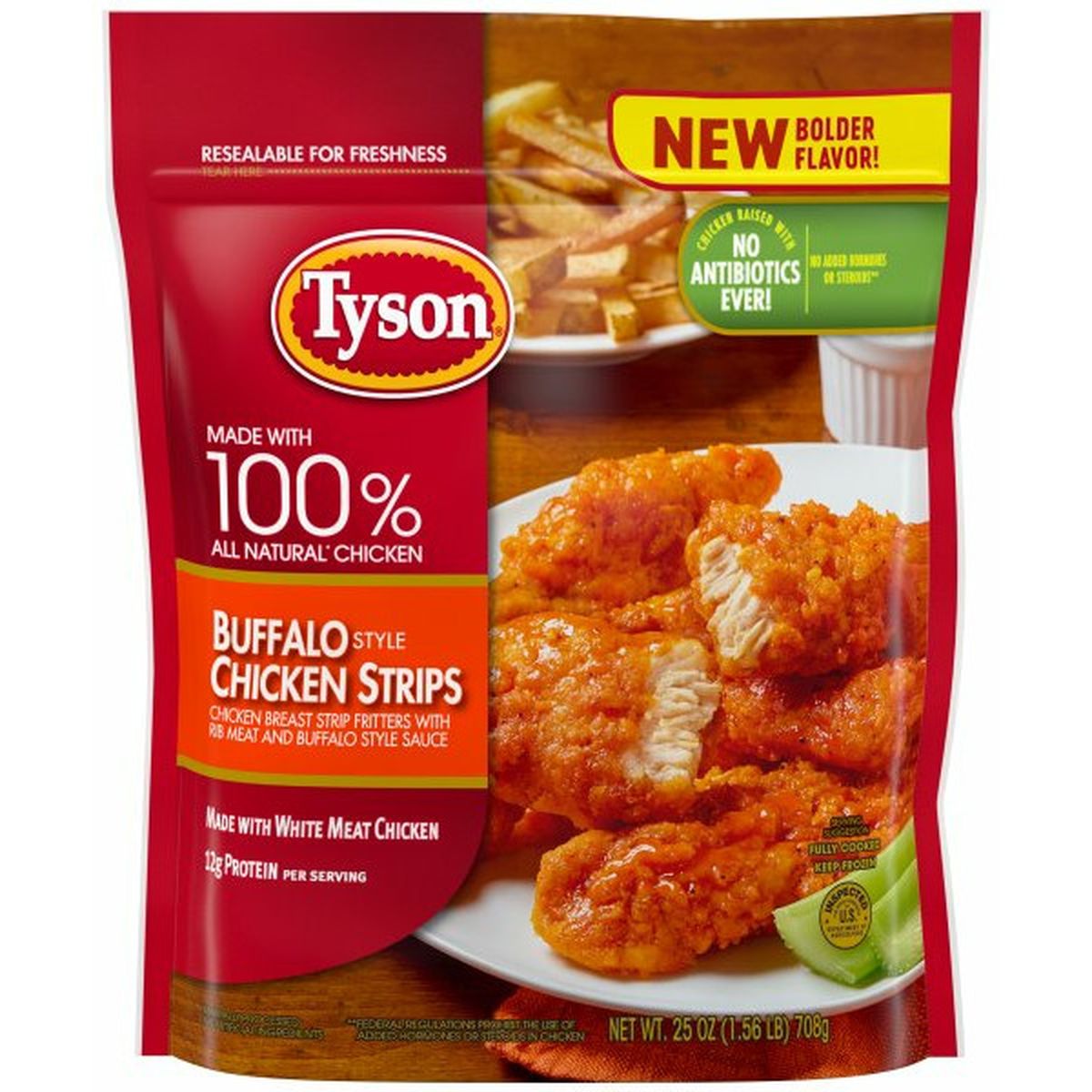 Calories in Tyson Buffalo Style Frozen Chicken Strips