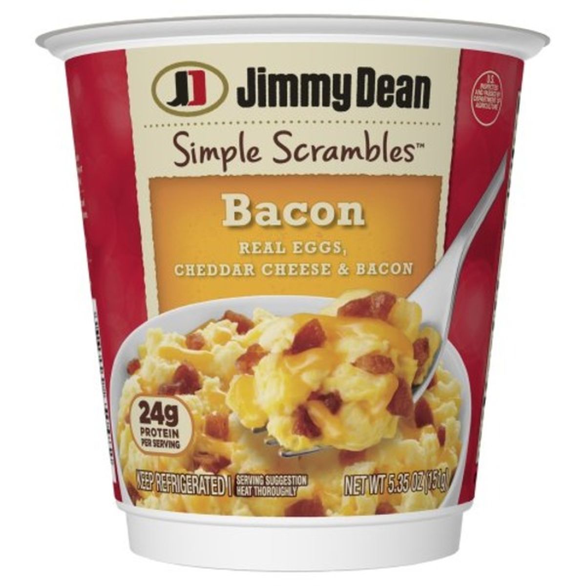 Calories in Jimmy Dean Bacon Simple Scrambles