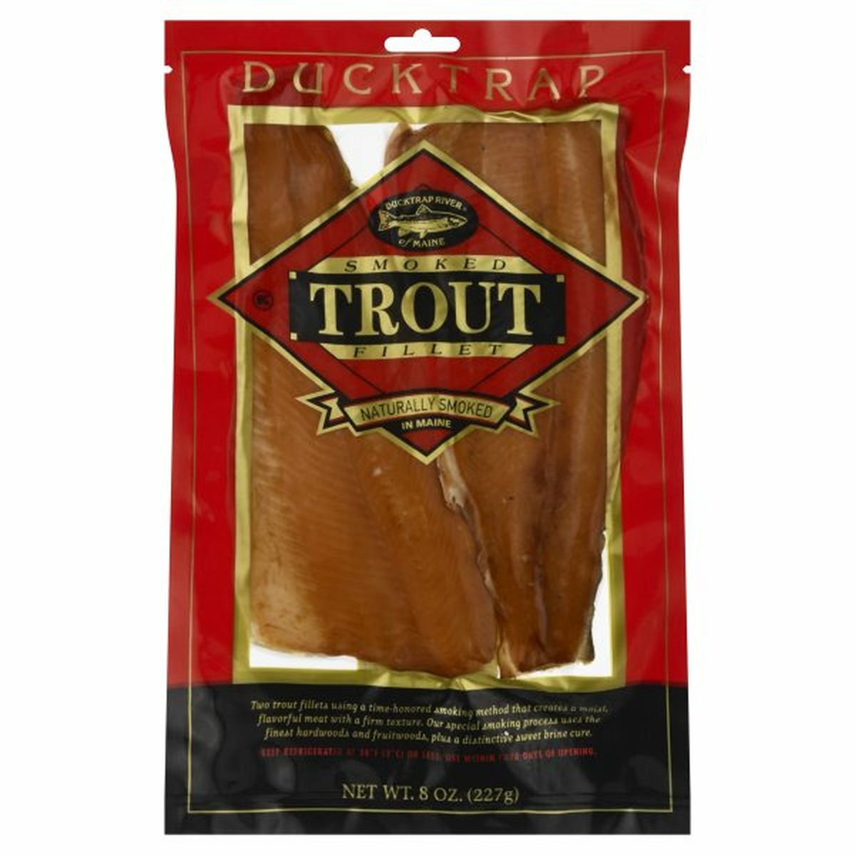 Calories in Ducktrap River of Maine Fillets, Trout, Smoked