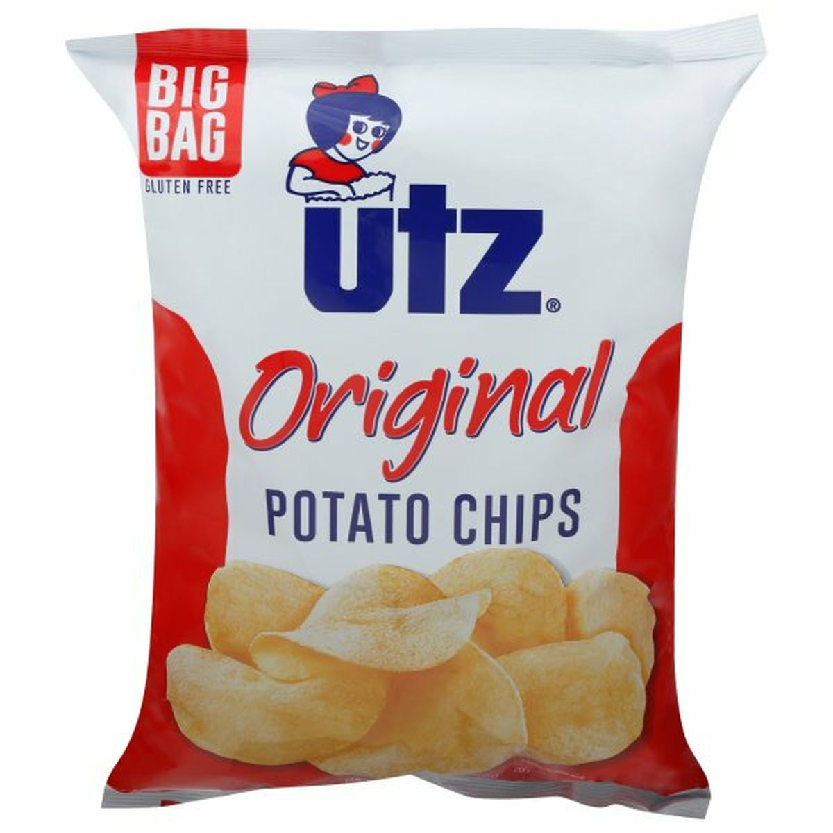 Calories in Utz Potato Chips, Original, Big Bag
