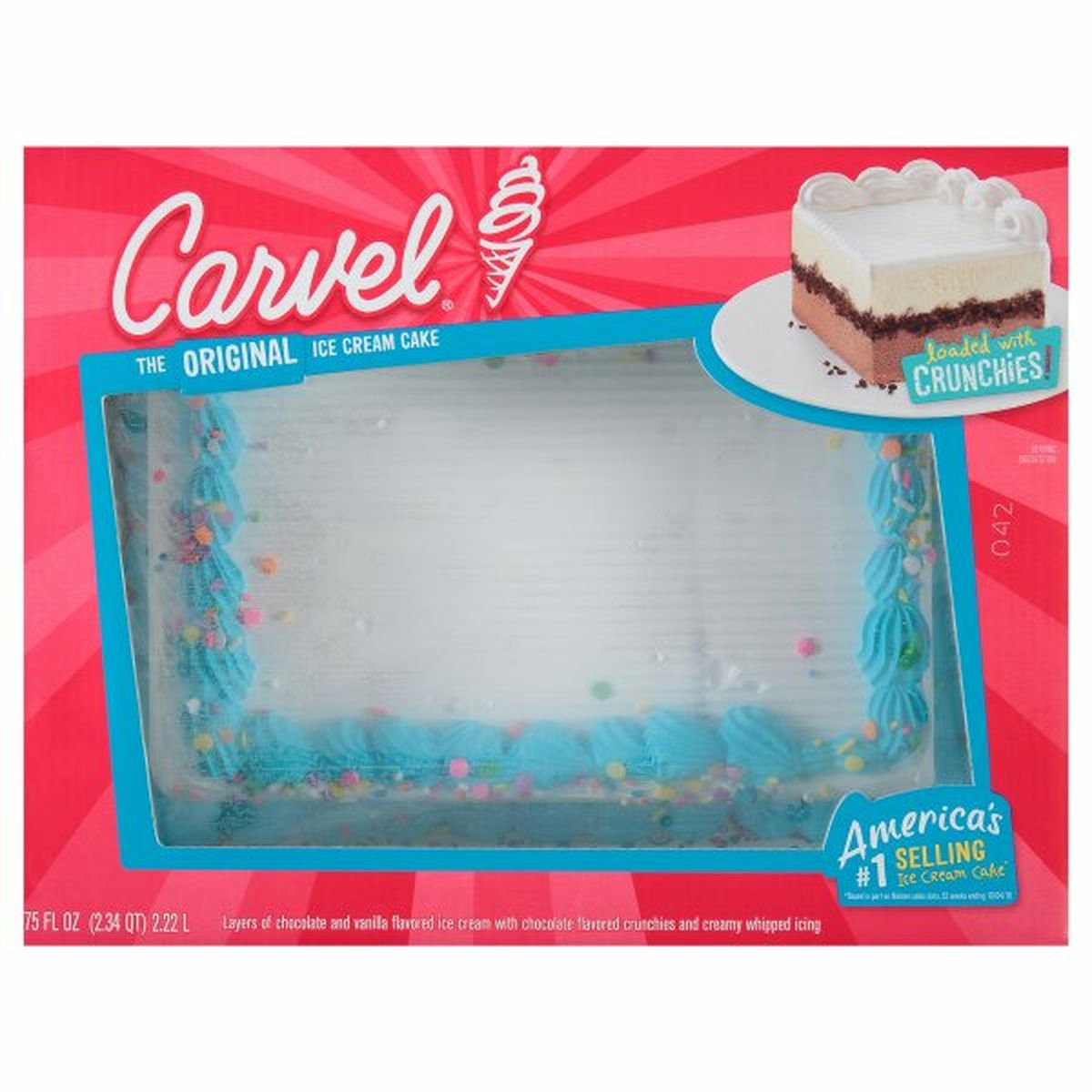 Calories in Carvel Ice Cream Cake, Original