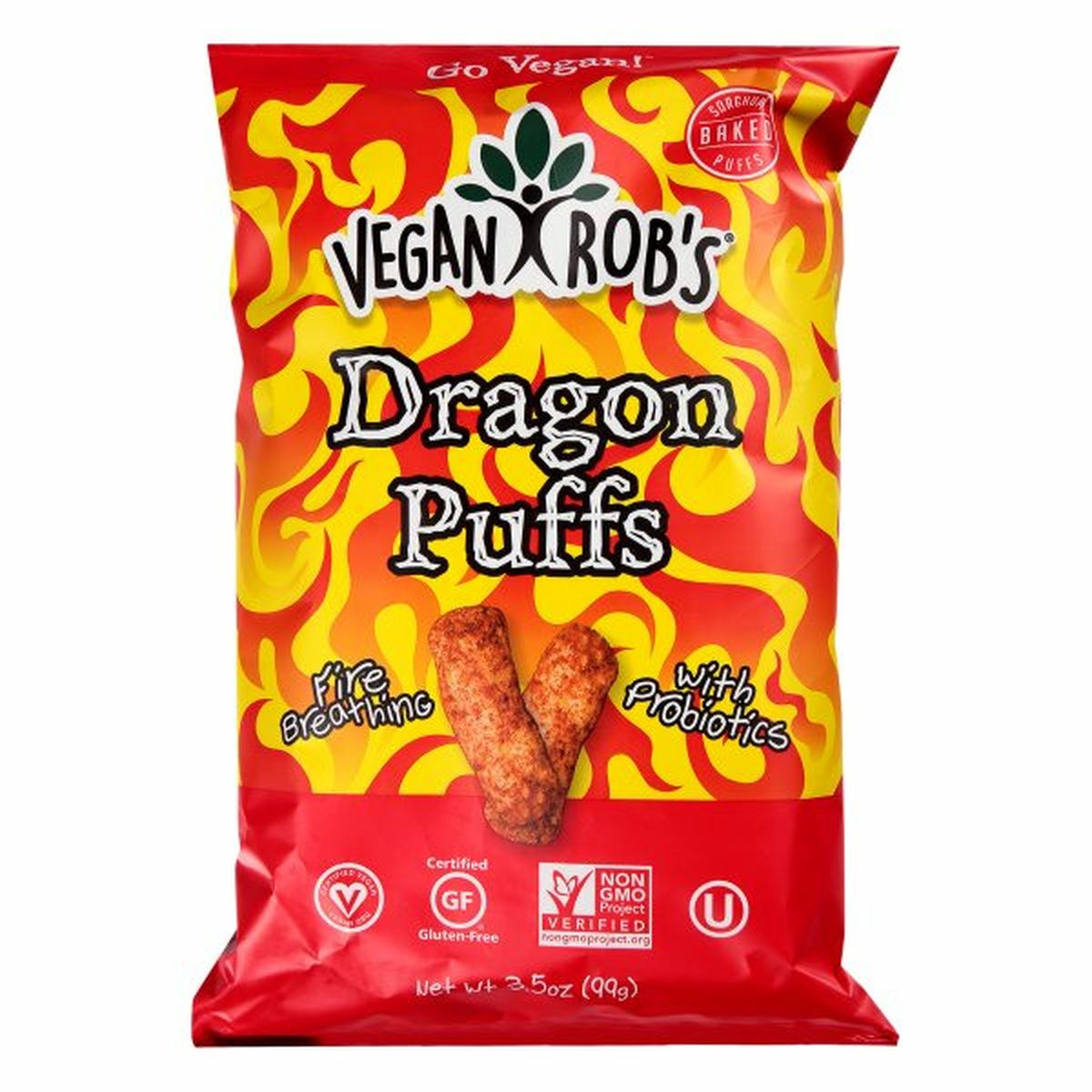 Calories in Vegan Rob's Sorghum Puffs, Dragon