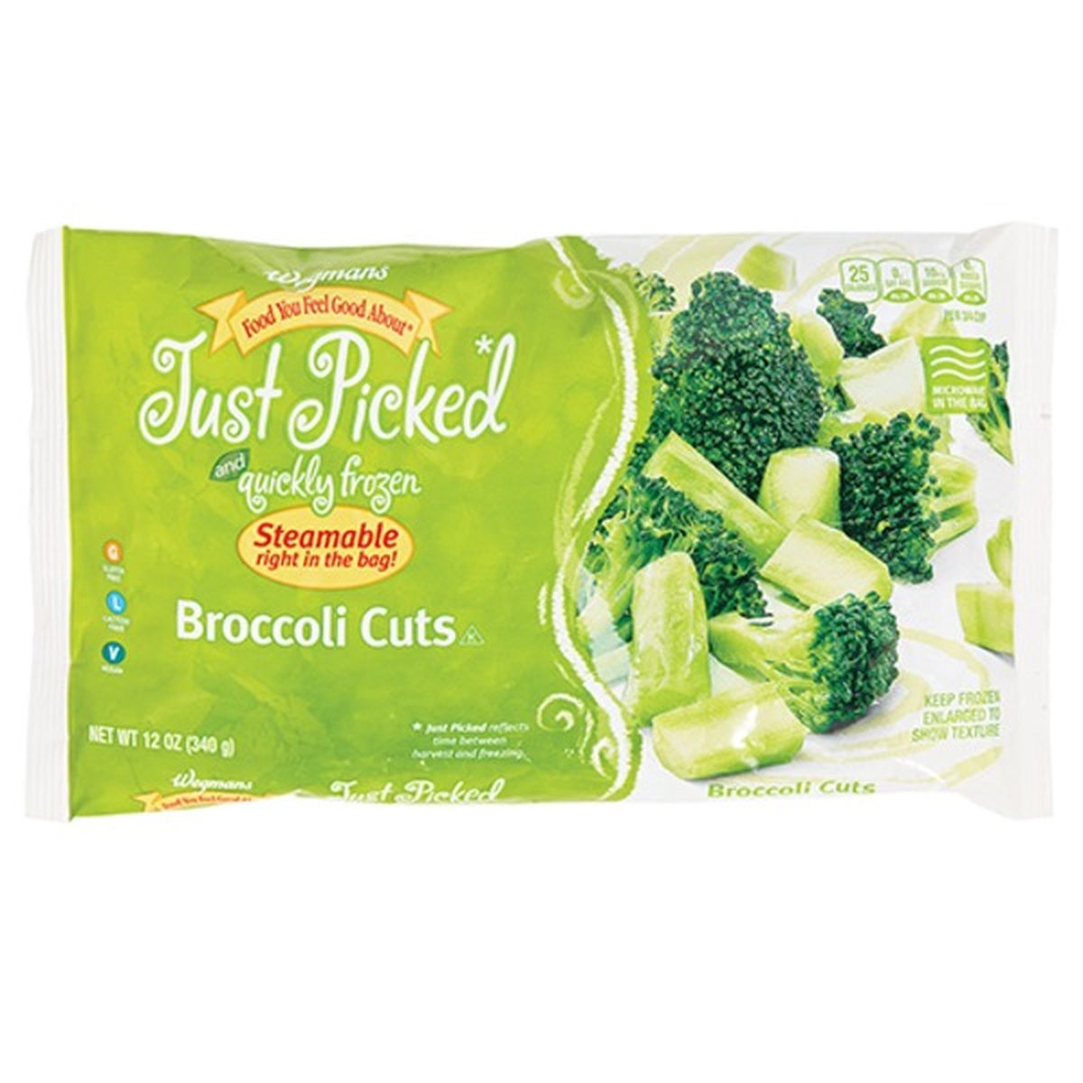 Calories in Wegmans Microwavable Broccoli Cuts