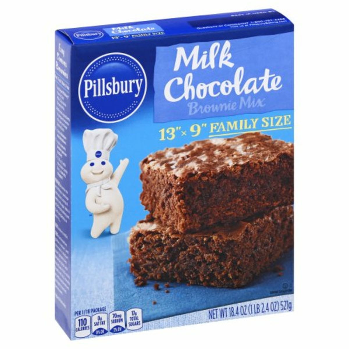 Calories in Pillsbury Brownie Mix, Milk Chocolate, Family Size