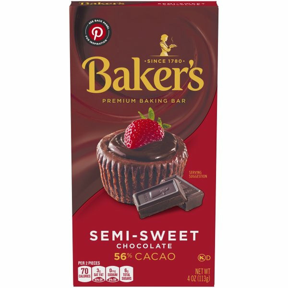 Calories in Baker'S Premium Semi-Sweet Chocolate Baking Bar