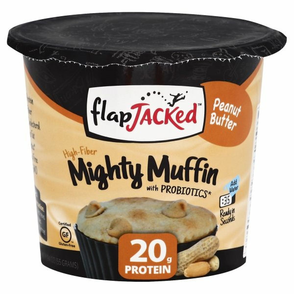Calories in FlapJacked Mighty Muffin, Peanut Butter
