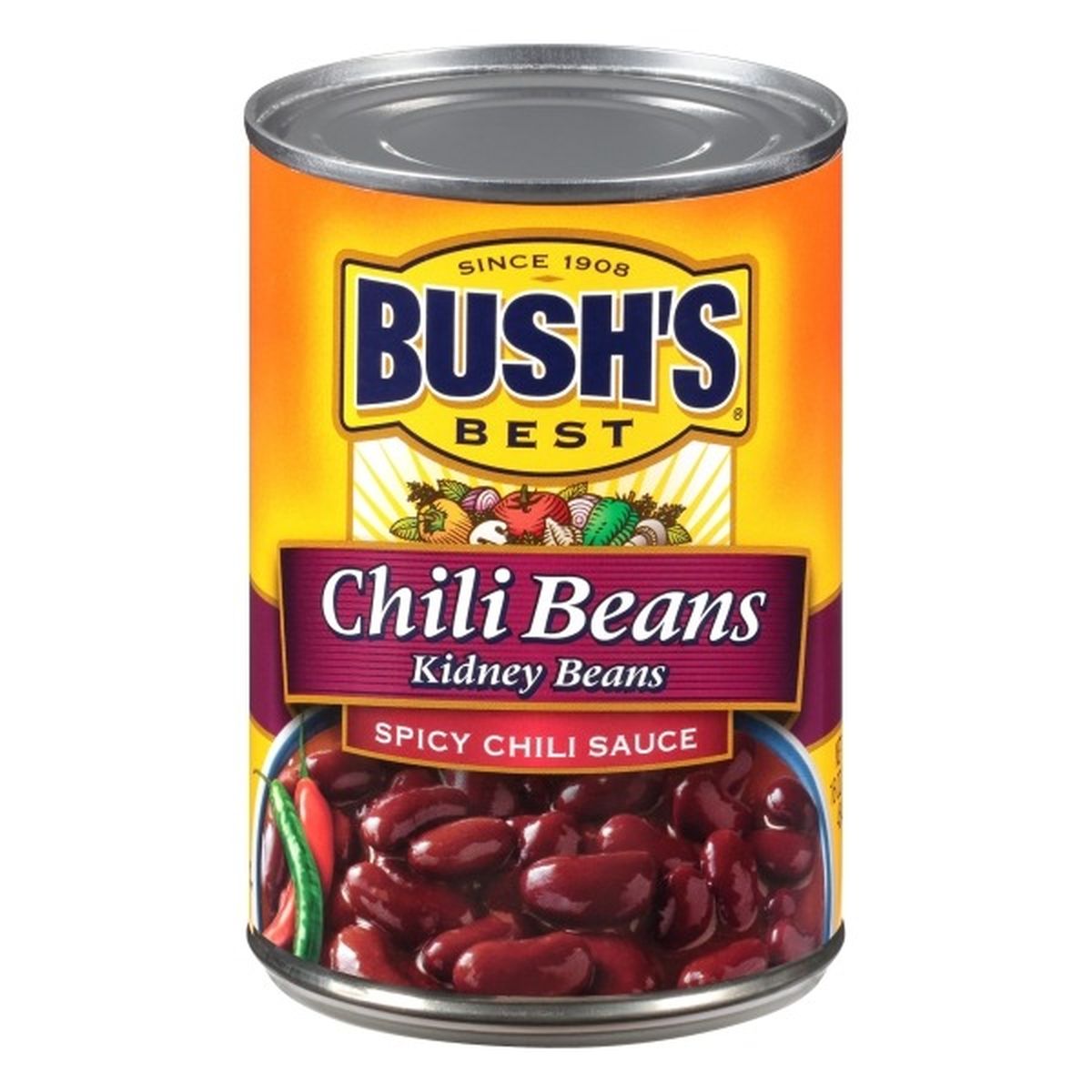 Calories in Bush's Best Kidney Beans, Chili Beans, Spicy