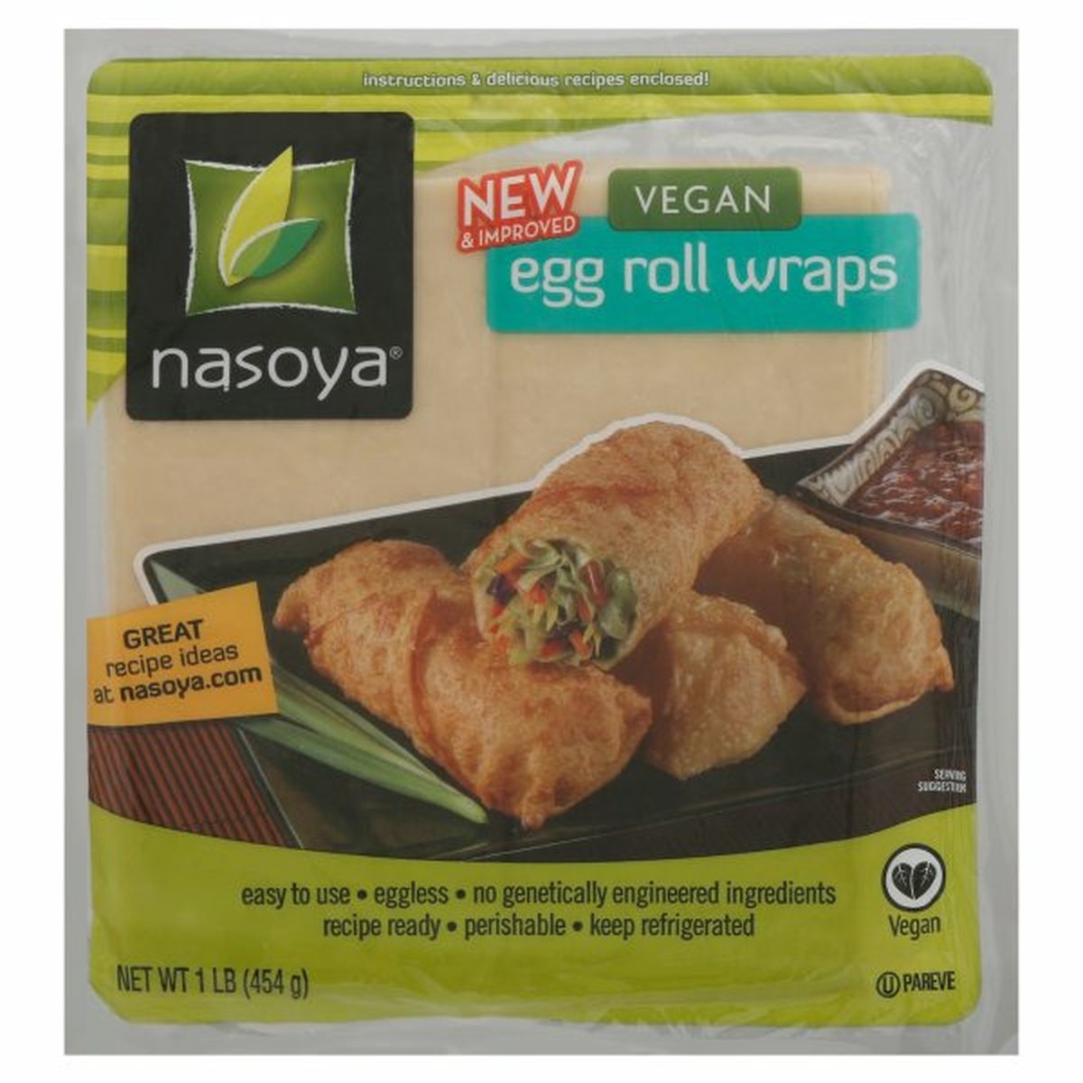 Calories in Nasoya Egg Roll Wraps, Vegan