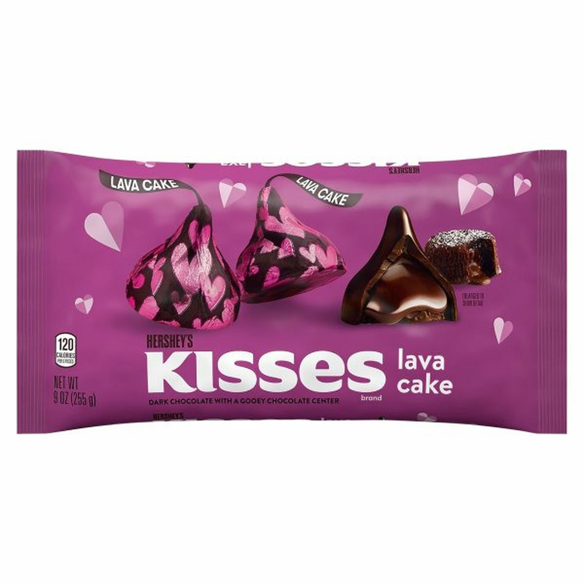 Calories in HERSHEY'S KISSES Kisses Dark Chocolate, Lava Cake