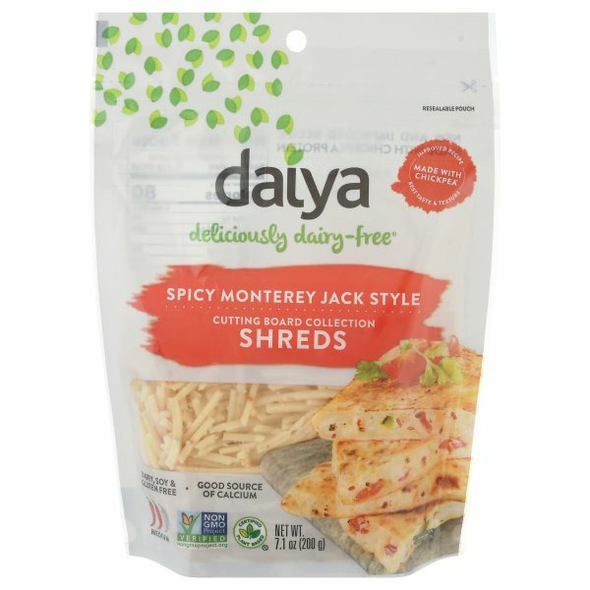 Calories in Daiya Shreds, Spicy Monterey Jack Style, Medium