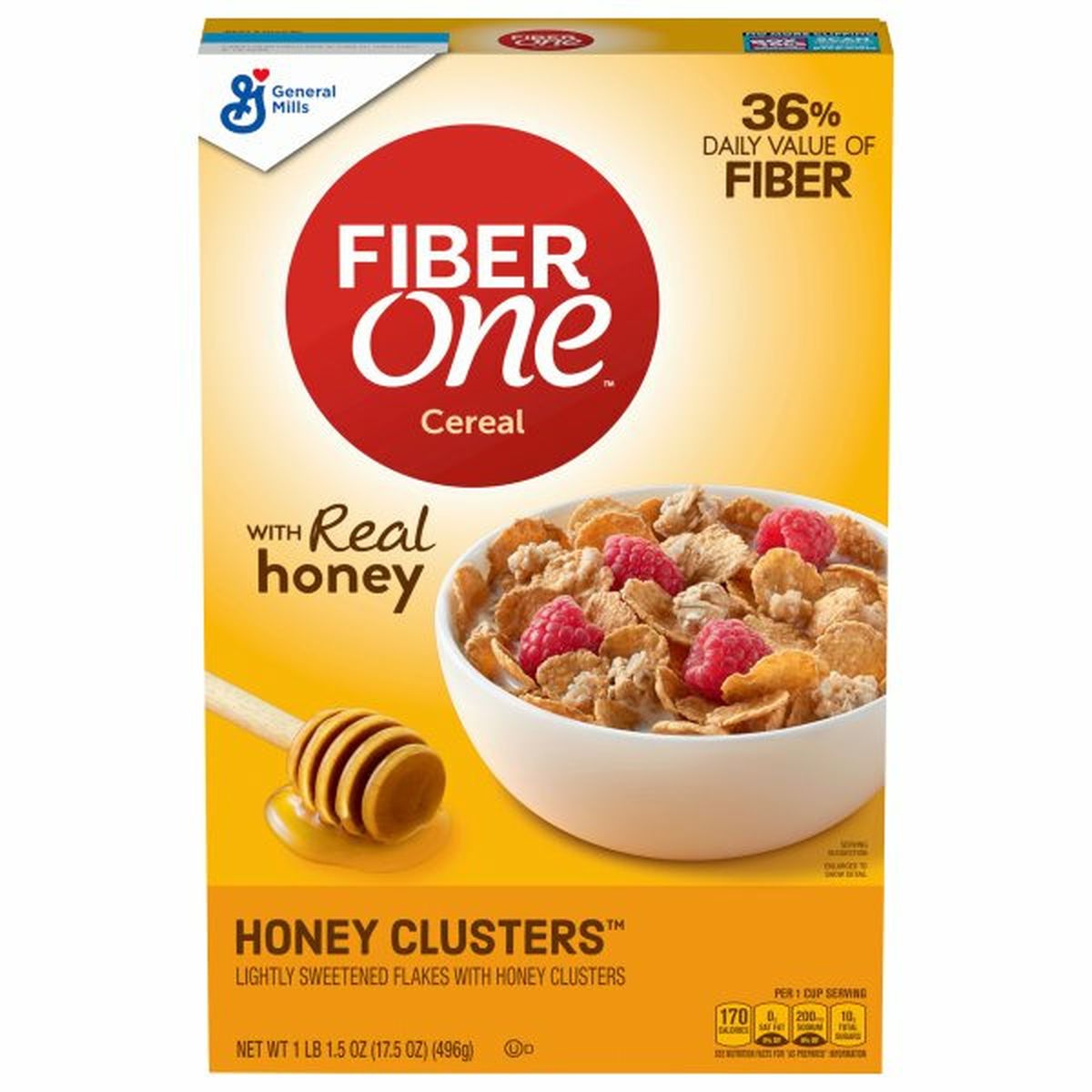 Calories in Fiber One Cereal, Honey Clusters