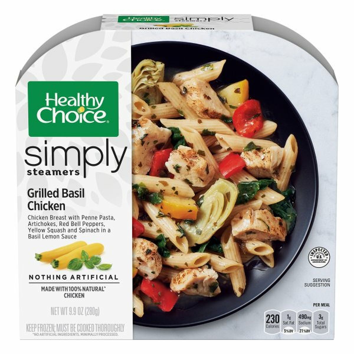 Calories in Healthy Choice Simply Steamers Grilled Basil Chicken