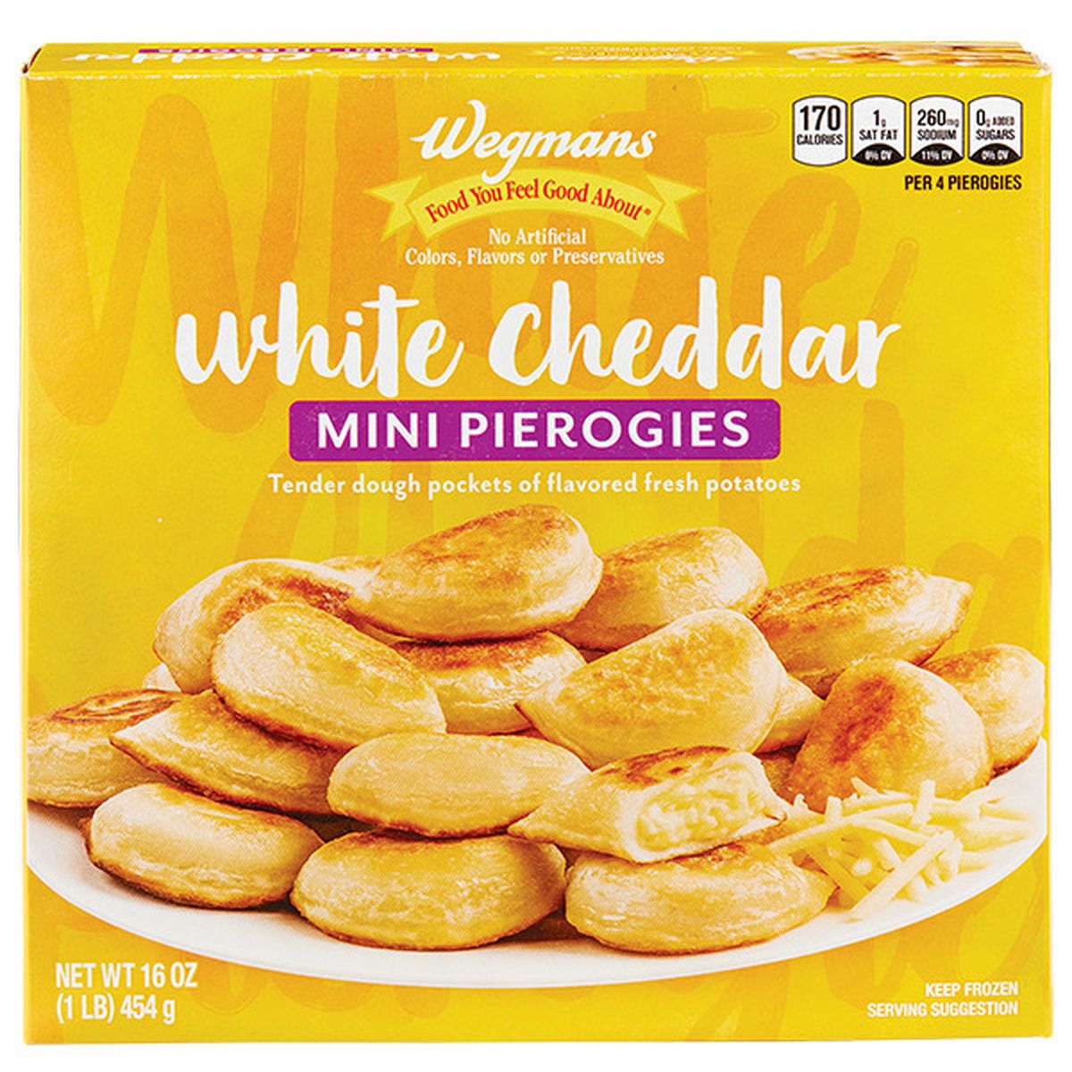 Calories in Wegmans White Cheddar Mini Pierogies