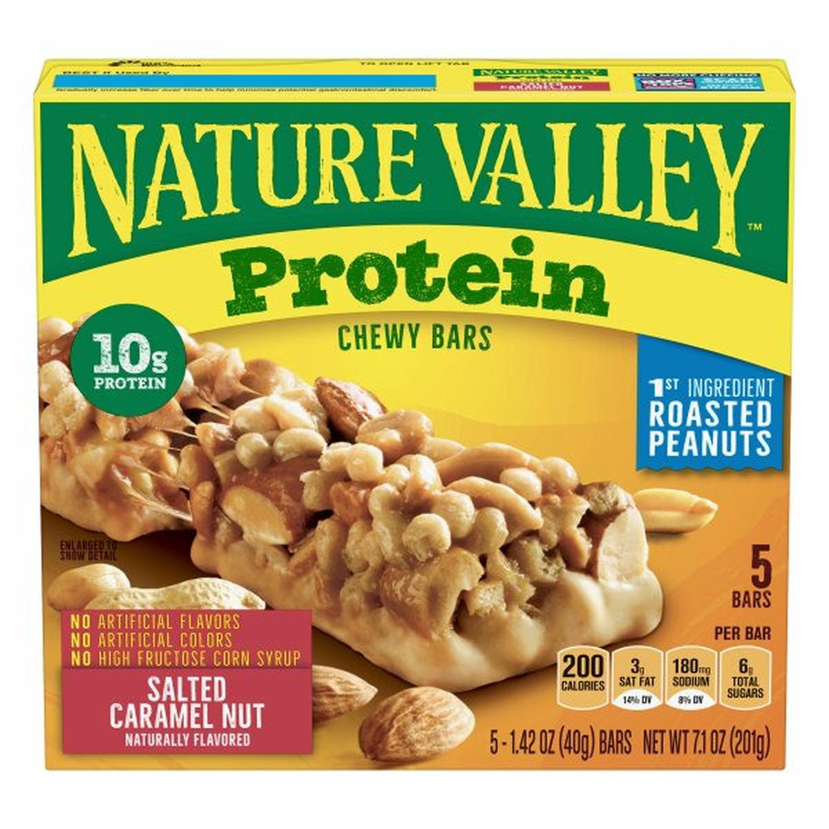 Calories in Nature Valley Chewy Bars, Salted Caramel Nut, Protein