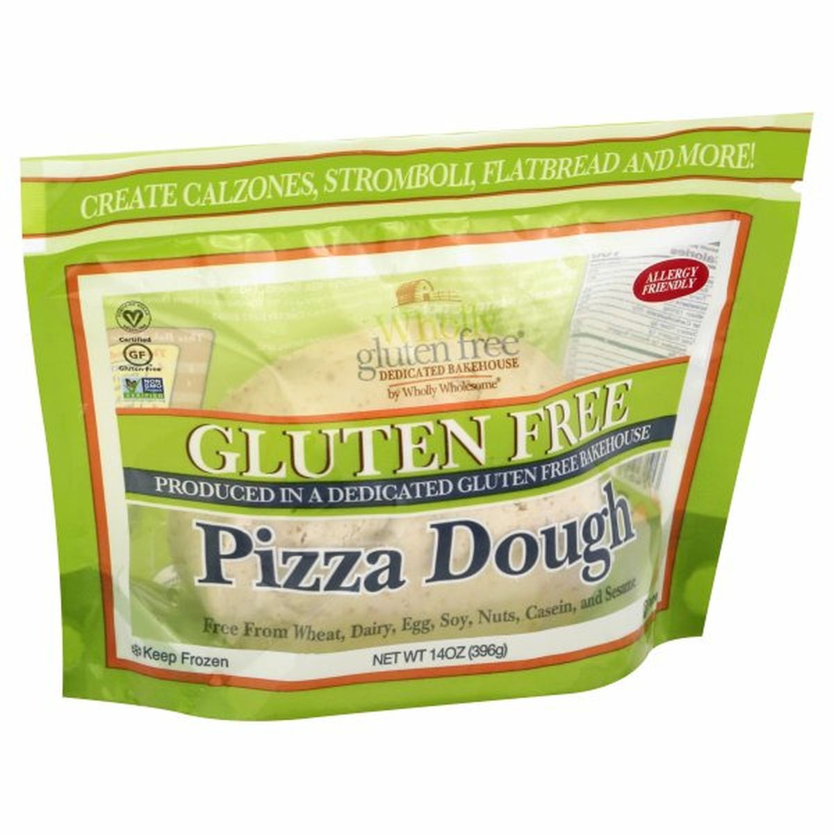 Calories in Wholly Gluten Free Pizza Dough