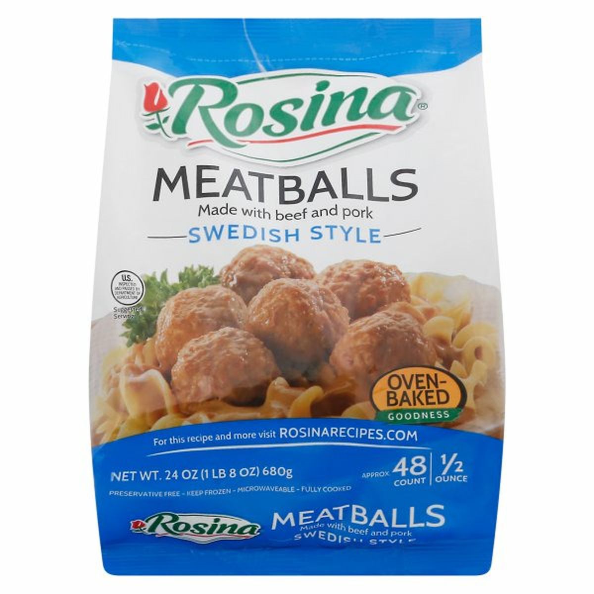 Calories in Rosina Meatballs, Swedish Style