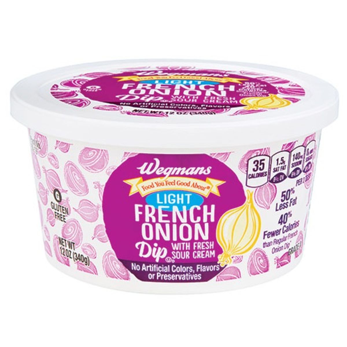 Calories in Wegmans Light French Onion Dip