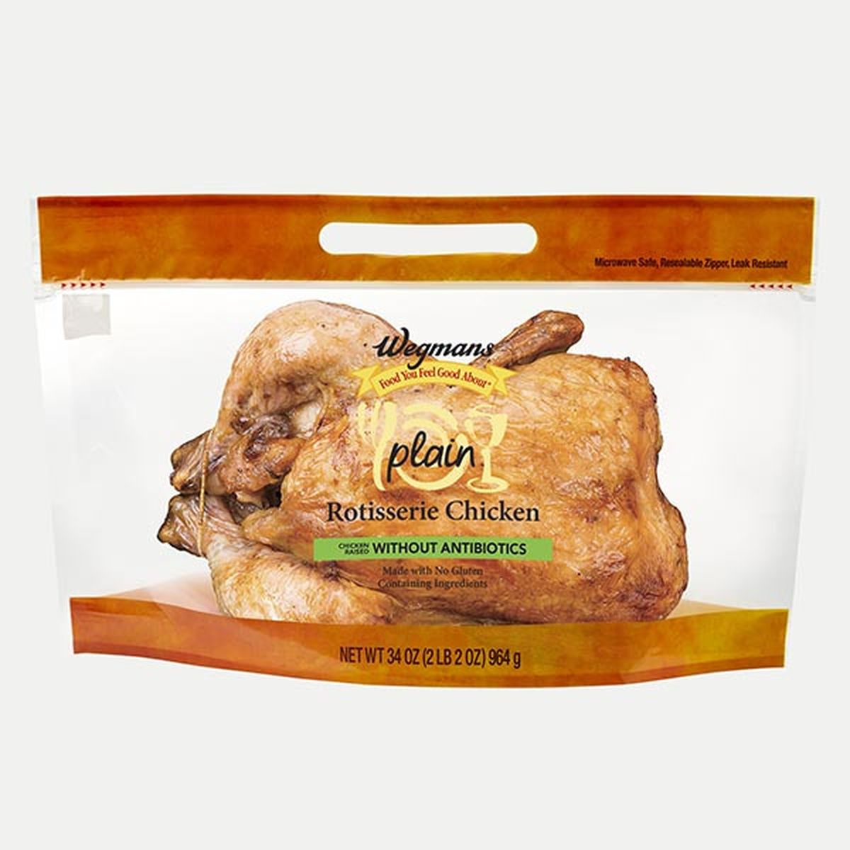 Calories in Wegmans Rotisserie Chicken, Plain