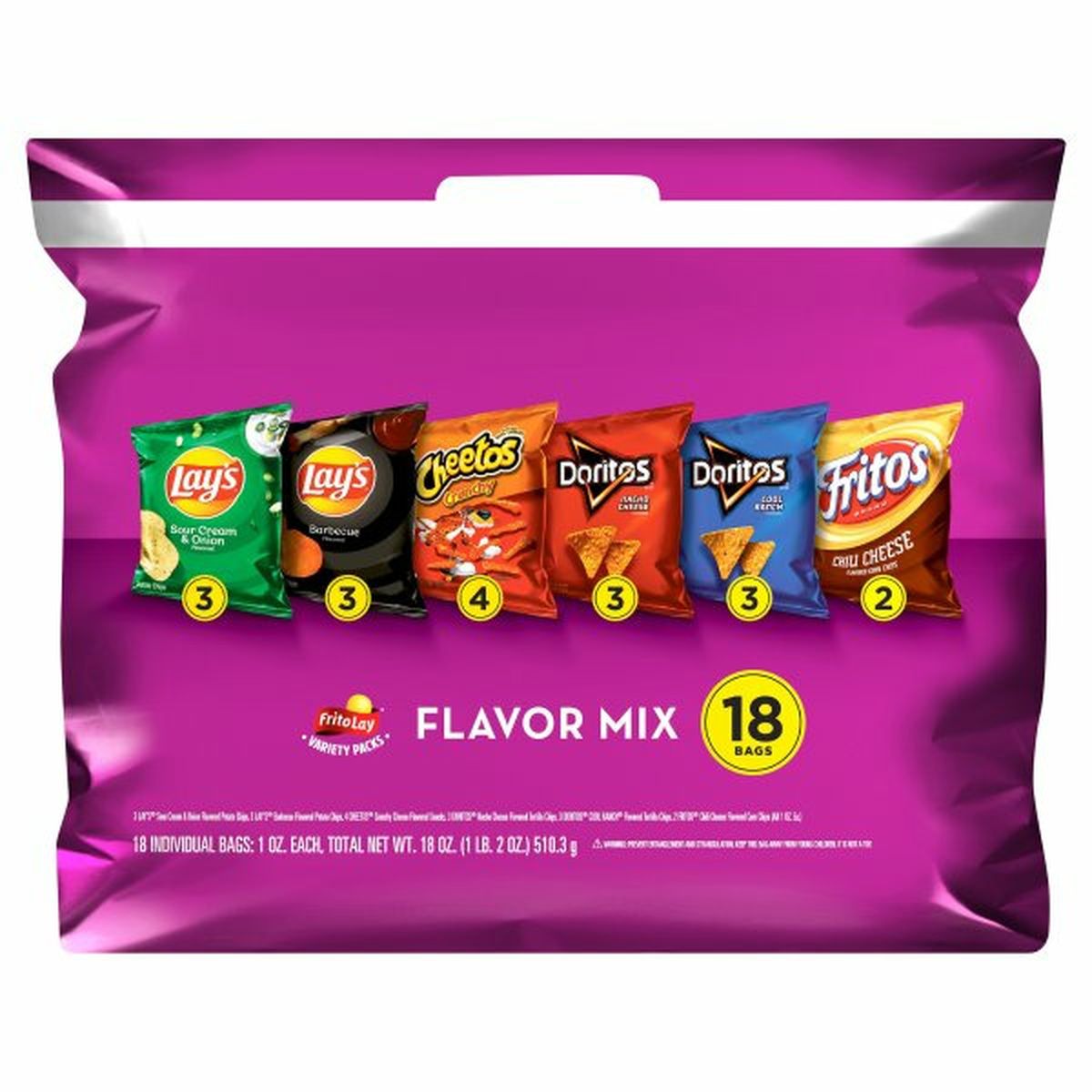 Calories in Frito Lay's Snacks, Flavor Mix