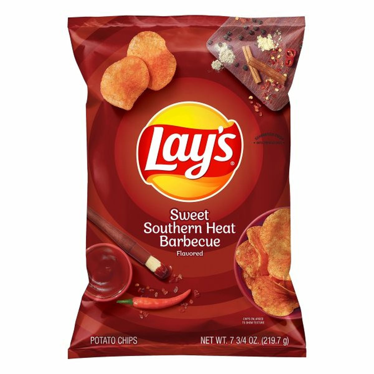 Calories in Lay's Potato Chips, Sweet Southern Heat Barbecue Flavored