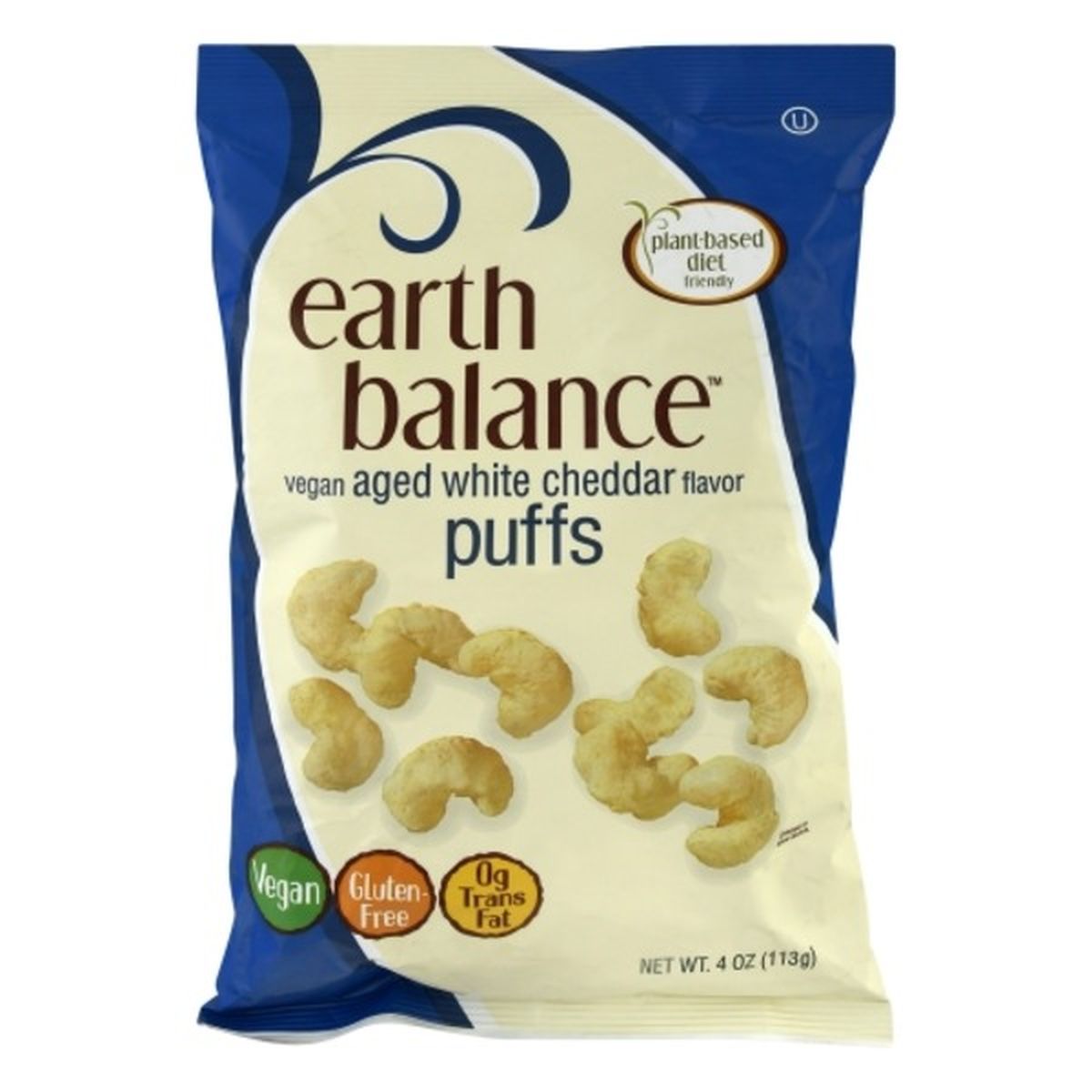 Calories in Earth Balance Puffs, Vegan, Aged White Cheddar Flavor