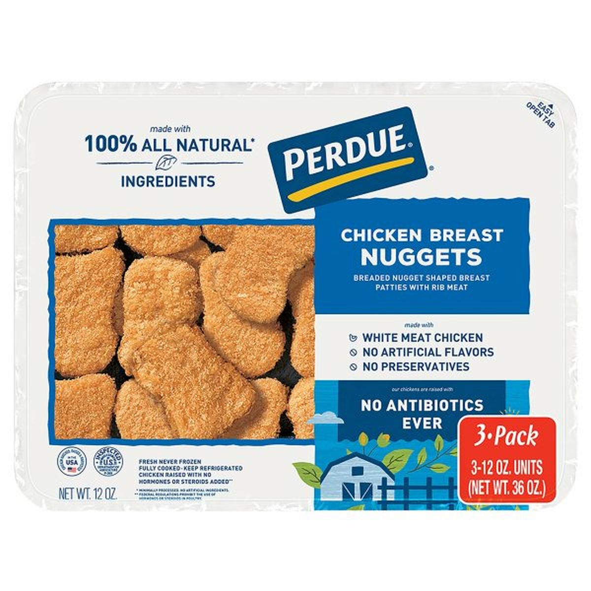 Calories in Perdue Chicken Breast, Nuggets, 3 Pack