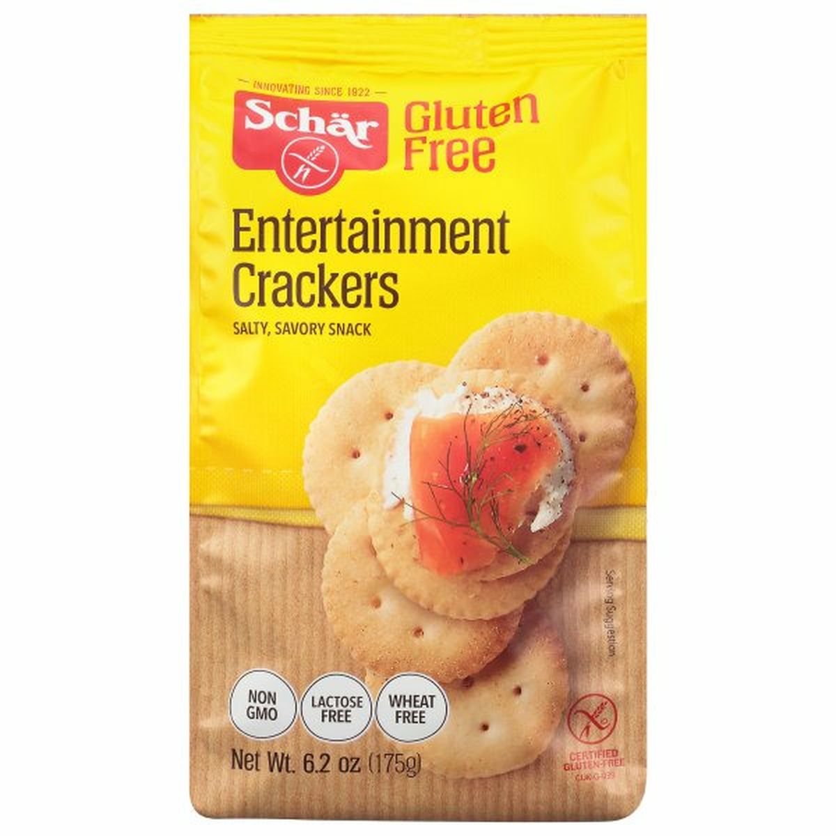 Calories in Schar Crackers, Gluten Free, Entertainment