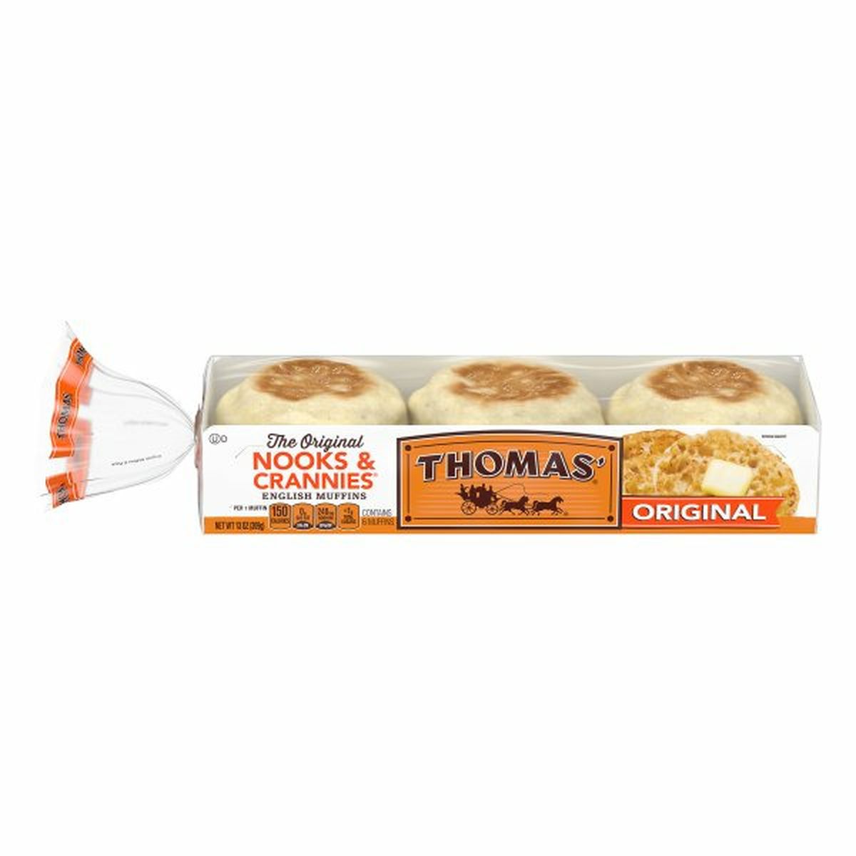 Calories in Thomasâ€™ English Muffins, The Original